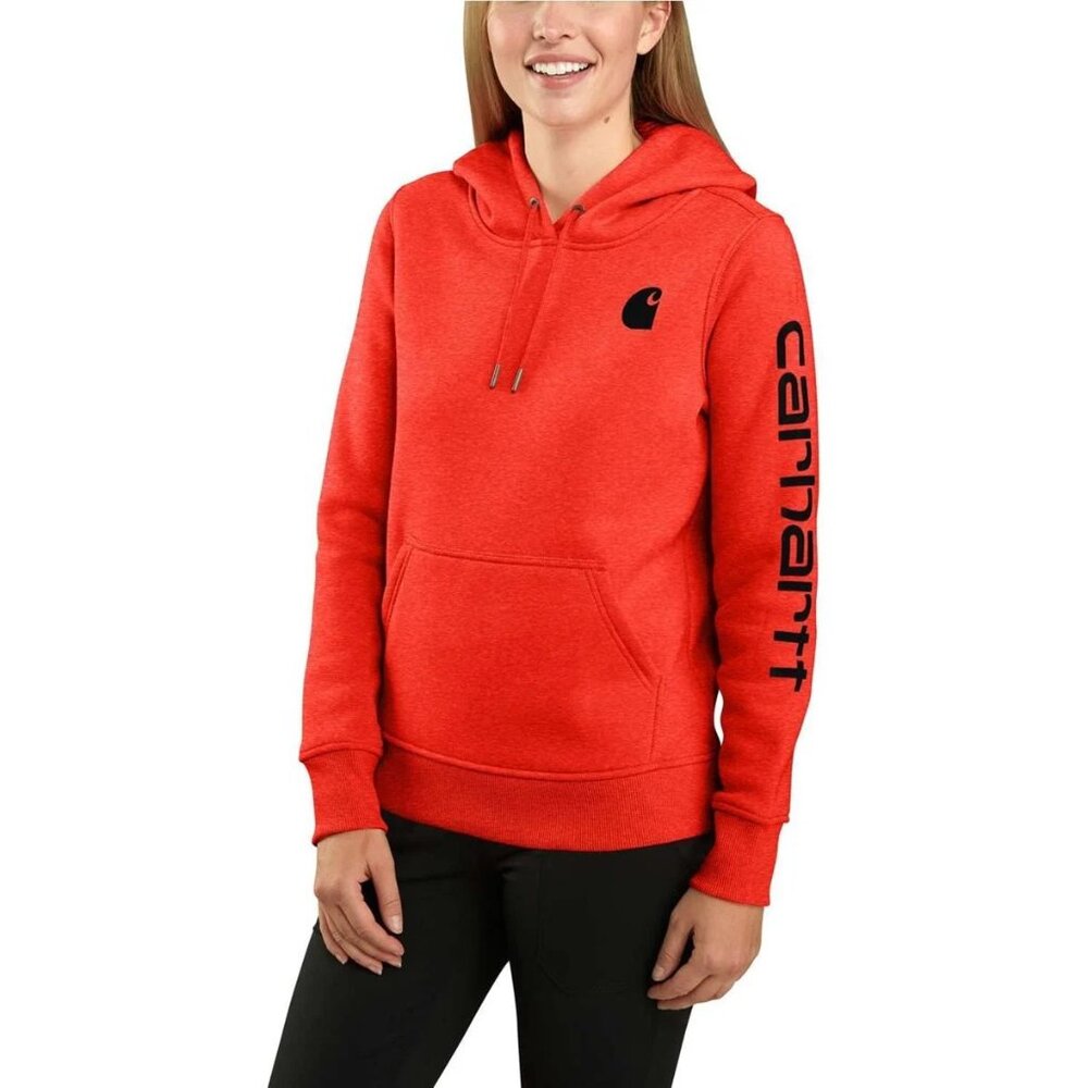 NWT Carhartt Women's Clarksburg Graphic Sleeve Pullover Sweatshirt Currant 2X - Picture 2 of 3